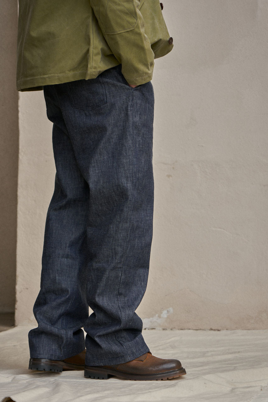 Naked & Famous Denim Pleated Trousers 10oz Denim | SUNSETSTAR