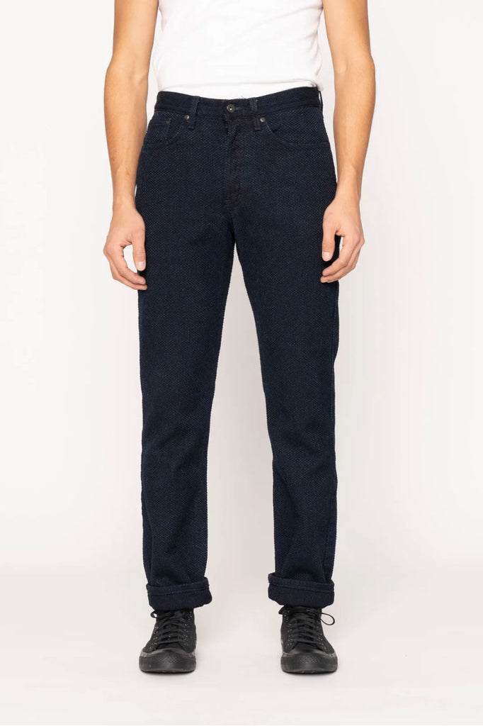 Naked & Famous Denim Weird Guy Indigo Sashiko