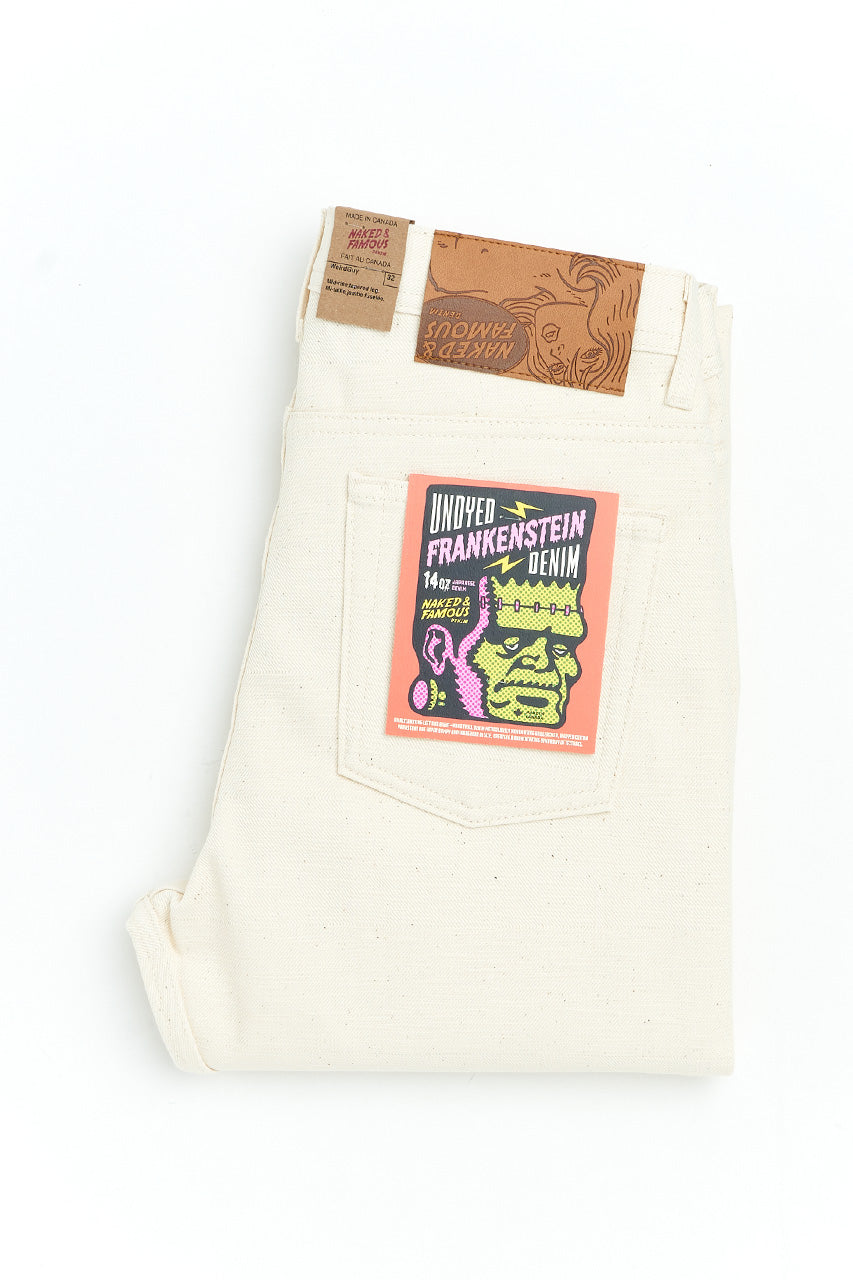 Naked & Famous Denim Weird Guy Undyed Frankenstein Denim | SUNSETSTAR