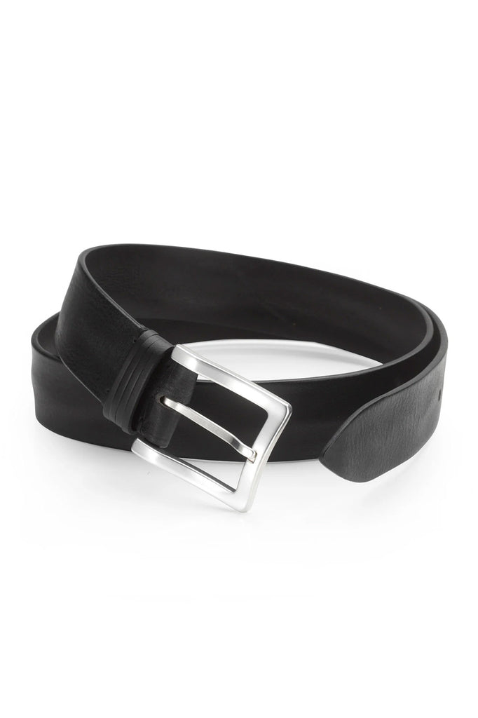 Post & Co Leather Belt Black 35 Washed