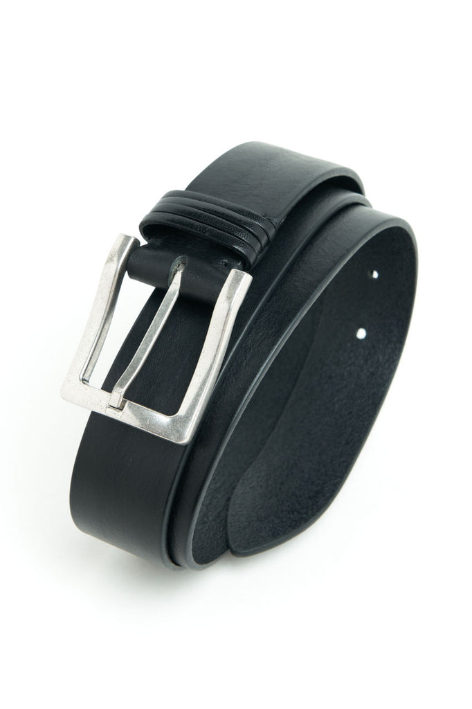 Post & Co Leather Belt Black 35 Washed