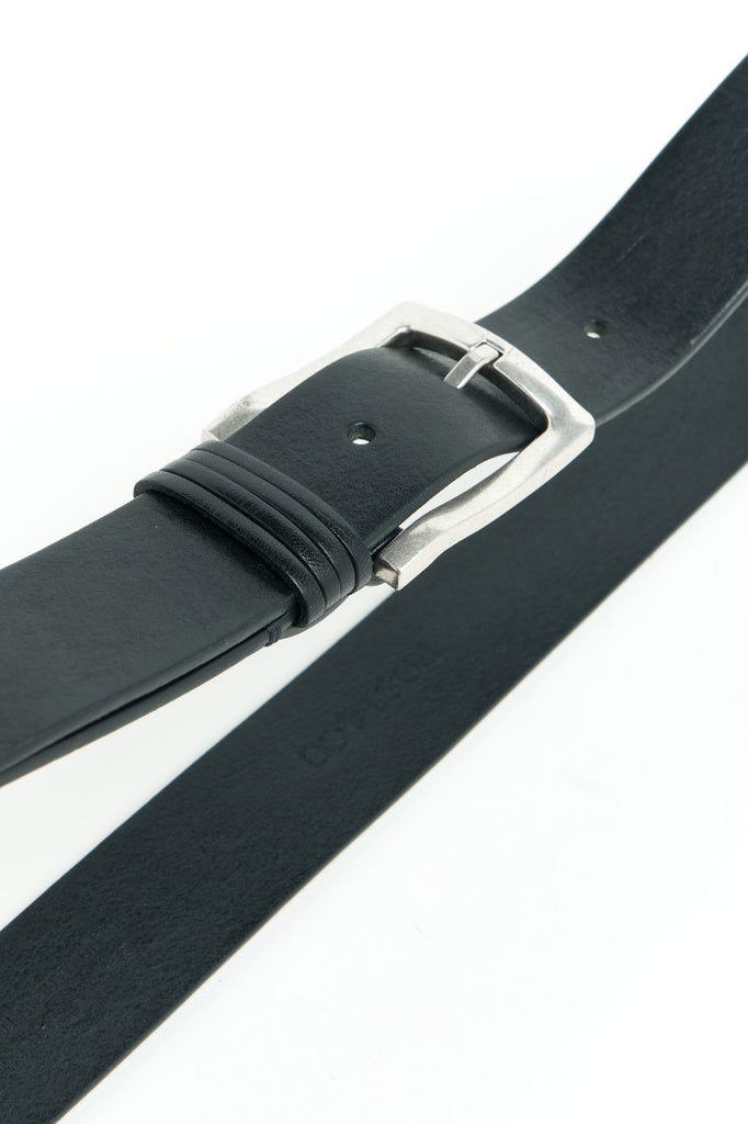 Post & Co Leather Belt Black 35 Washed