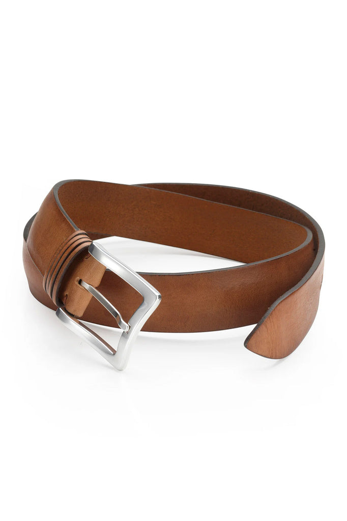 Post & Co Leather Belt Nut 35 Washed