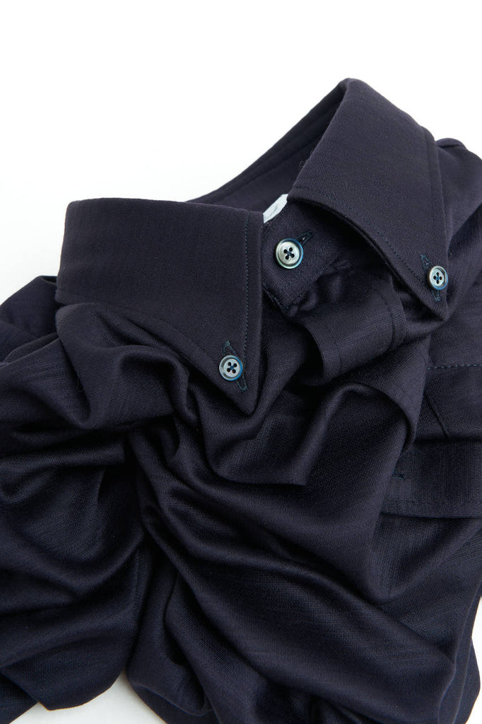 Salvatore Piccolo Button Down Shirt George Wool Fleece/Cashmere Stretch