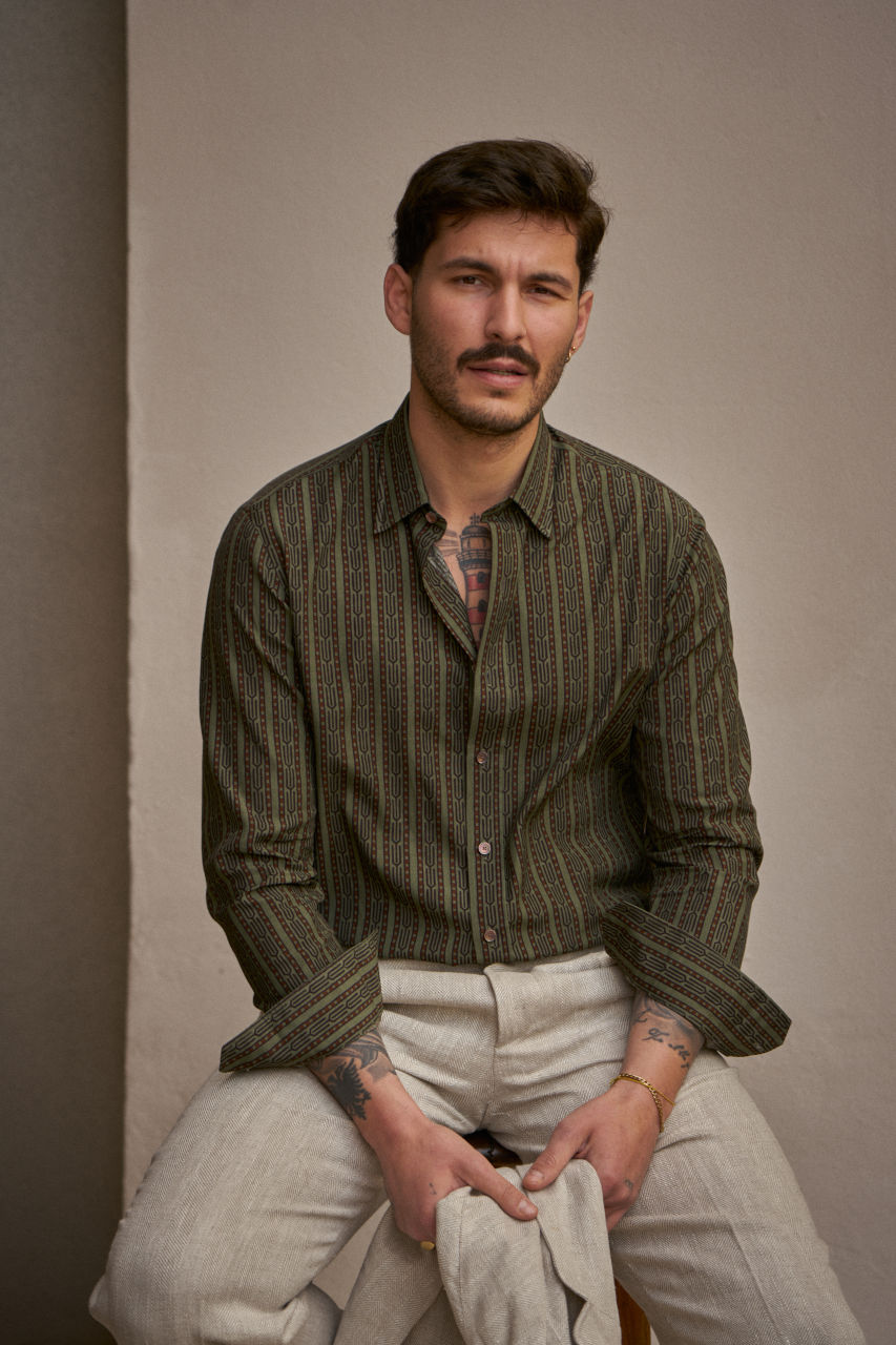 6別注 salvatore piccolo shirt◎ Salvatore Piccolo Classic Shirt Safari Green | SUNSETSTAR