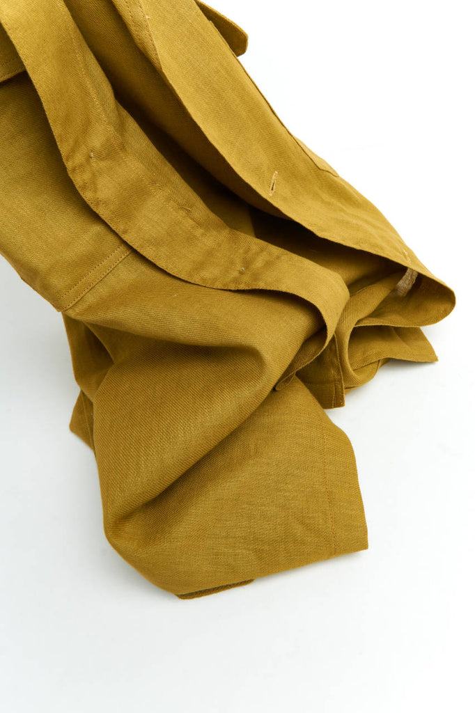 Salvatore Piccolo Overshirt Vietnam Cotton/Linen Ocher