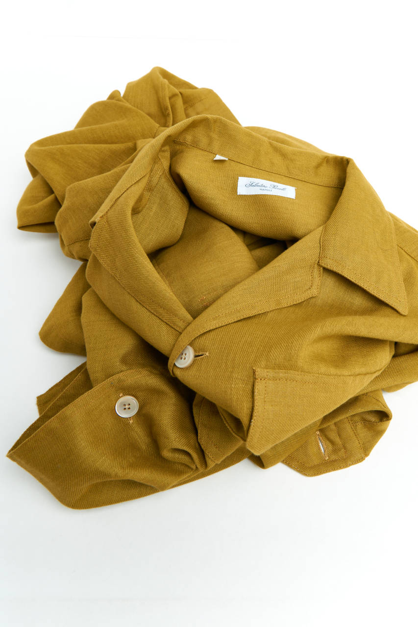 ジャケット・アウター Salvatore Piccolo Cotton Shirt Jacket Salvatore Piccolo Overshirt Vietnam Cotton/Linen Ocher