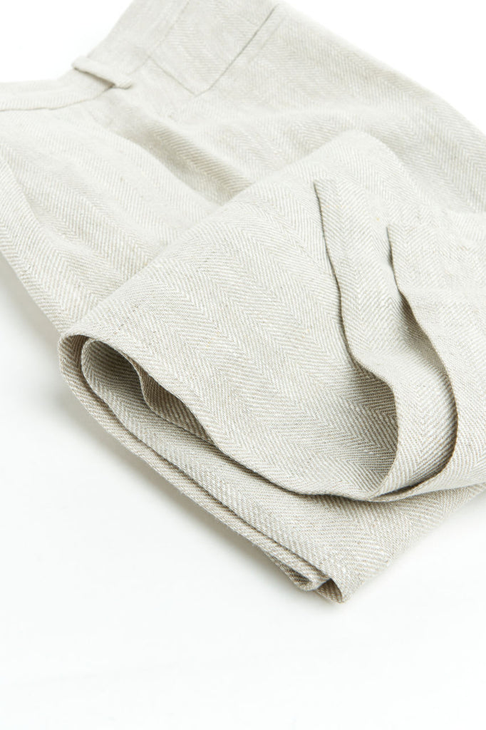 Salvatore Piccolo Pants Marcello KS96 Herringbone Linen