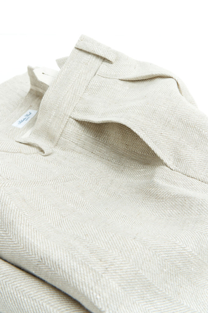 Salvatore Piccolo Pants Marcello KS96 Herringbone Linen