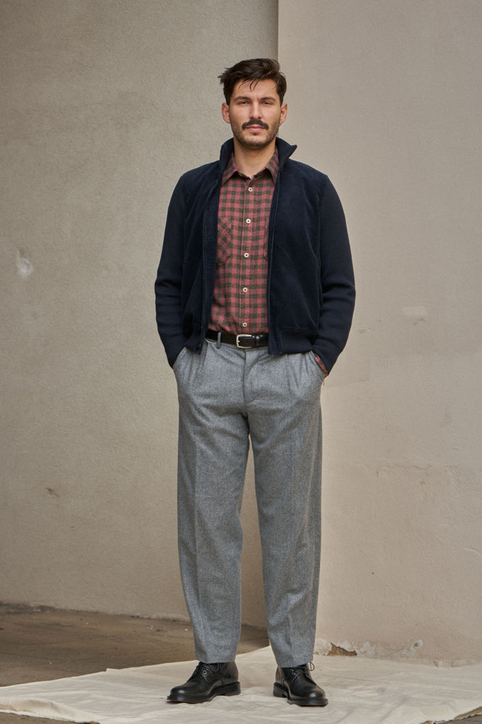 Salvatore Piccolo Pants Marcello Wool Grey