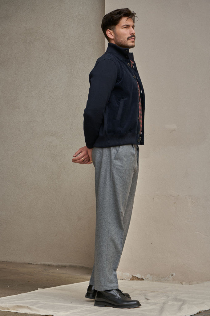 Salvatore Piccolo Pants Marcello Wool Grey