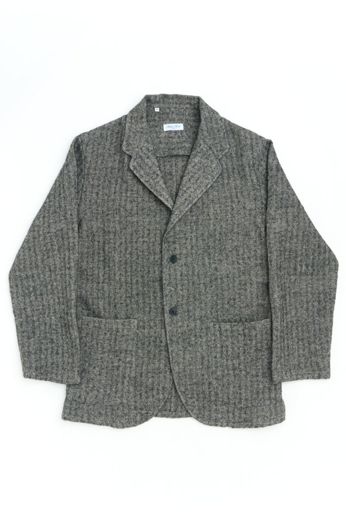 Salvatore Piccolo Jacket Chiaia Herringbone Linen/Wool Grey