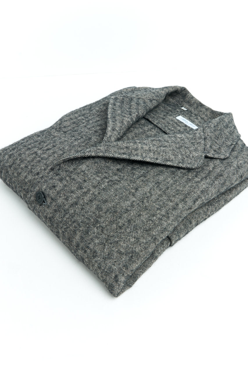 Salvatore Piccolo Jacket Chiaia Herringbone Linen/Wool Grey