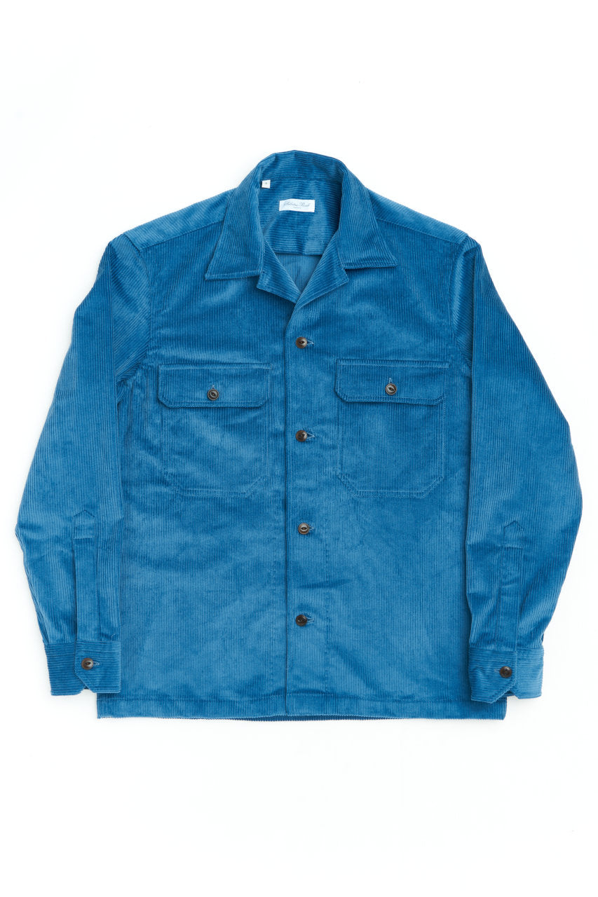 Salvatore Piccolo Overshirt Vietnam Corduroy Blue | SUNSETSTAR