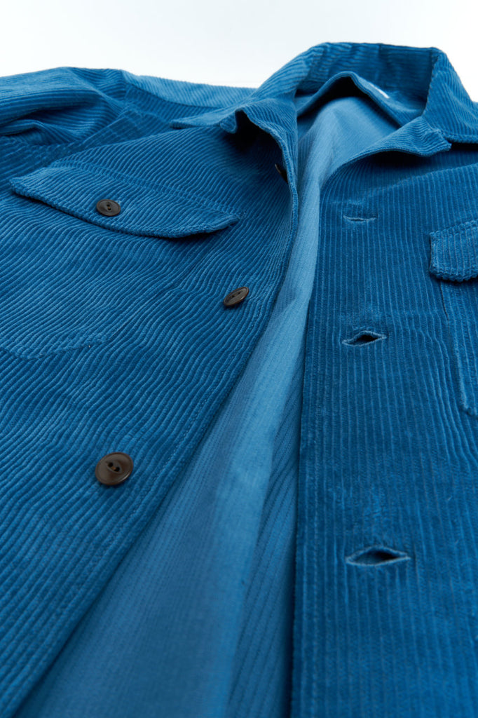 Salvatore Piccolo Overshirt Vietnam Corduroy Blue