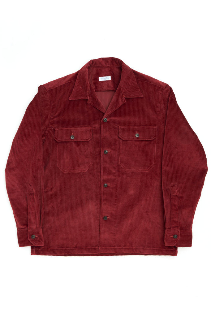 Salvatore Piccolo Overshirt Vietnam Corduroy Brick Red