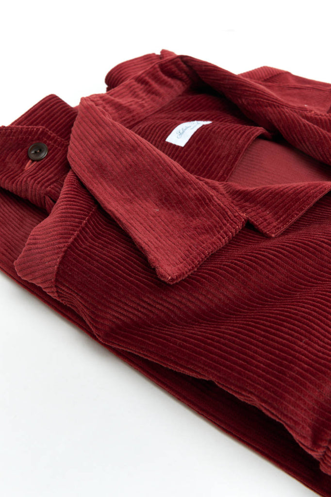Salvatore Piccolo Overshirt Vietnam Corduroy Brick Red