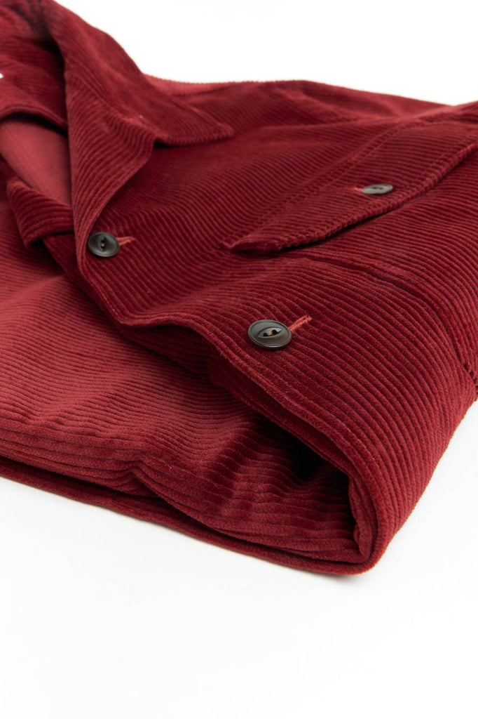 Salvatore Piccolo Overshirt Vietnam Corduroy Brick Red