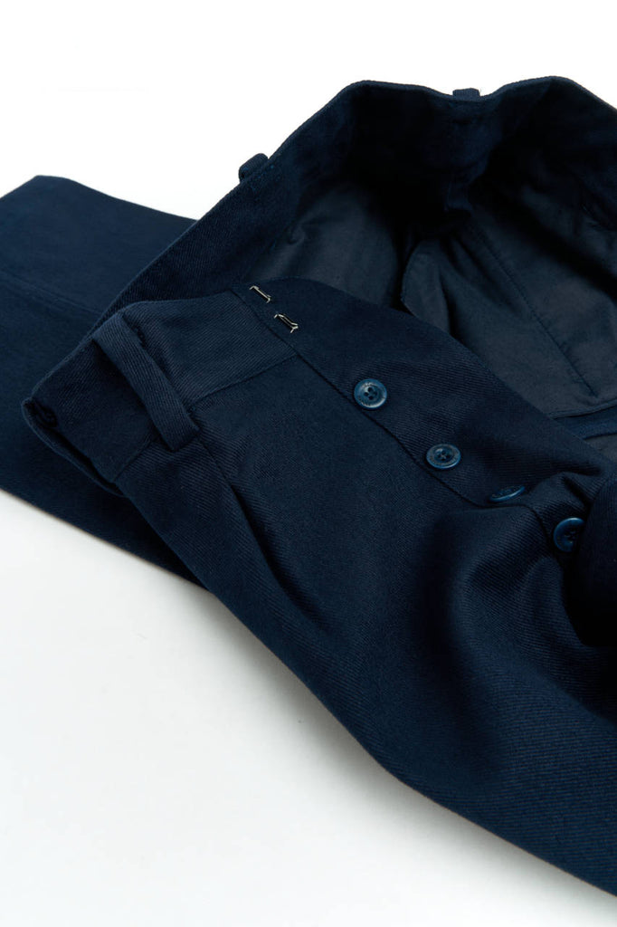 Salvatore Piccolo Pants Paul Heavy Twill Navy