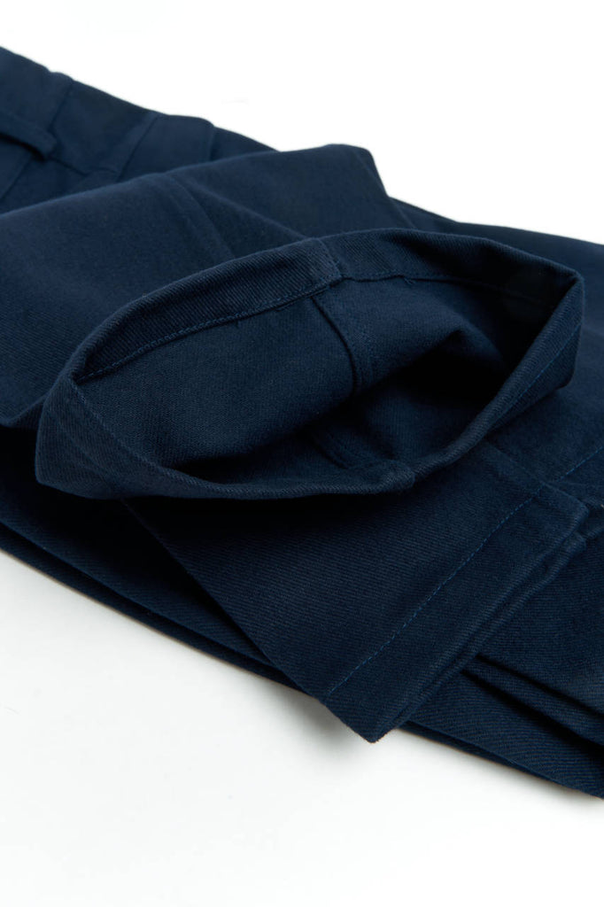 Salvatore Piccolo Pants Paul Heavy Twill Navy
