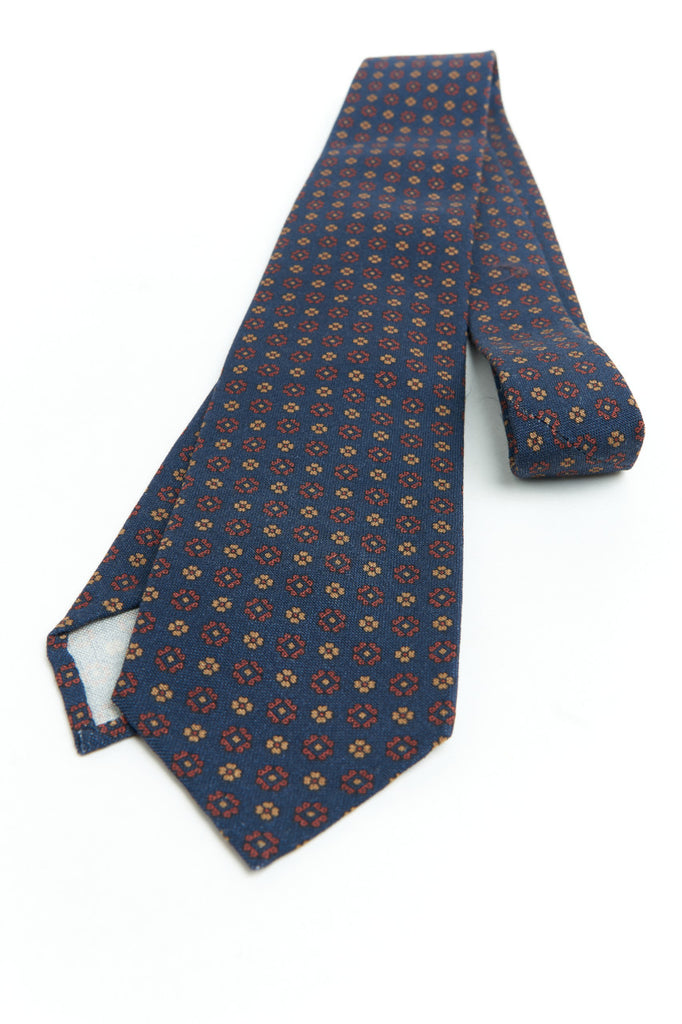 Salvatore Piccolo Unlined Tie Floreale Navy