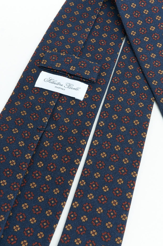 Salvatore Piccolo Unlined Tie Floreale Navy