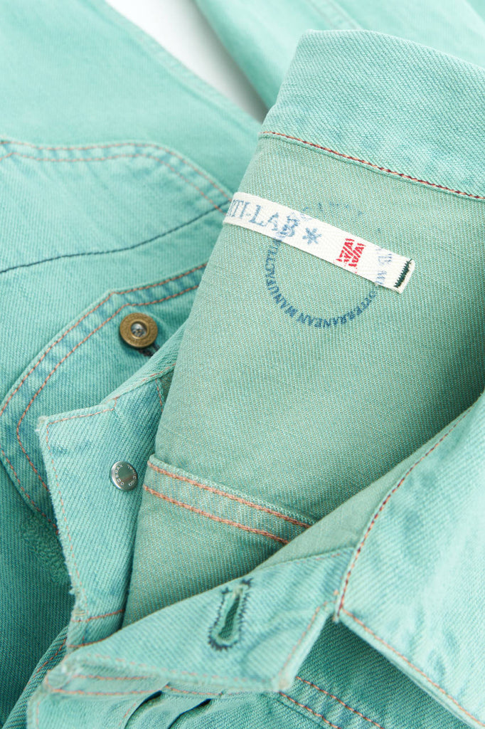 Scarti Lab Type 2 Jacket 703-ST820 Distressed Denim Green