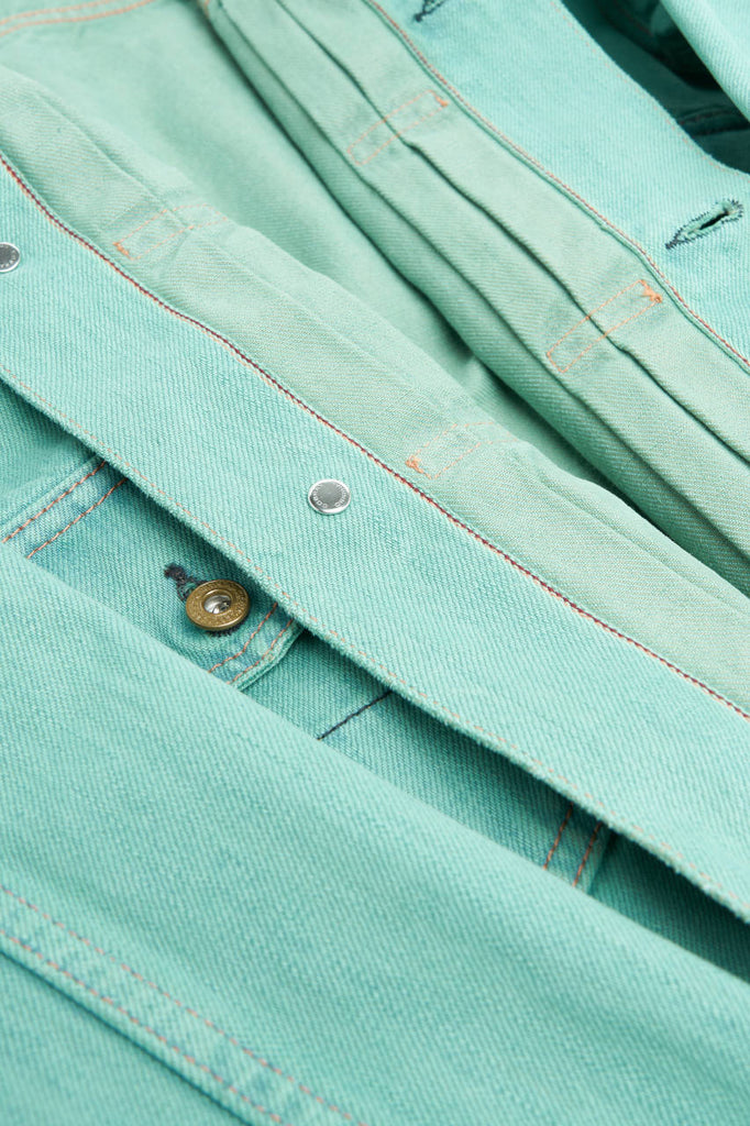 Scarti Lab Type 2 Jacket 703-ST820 Distressed Denim Green