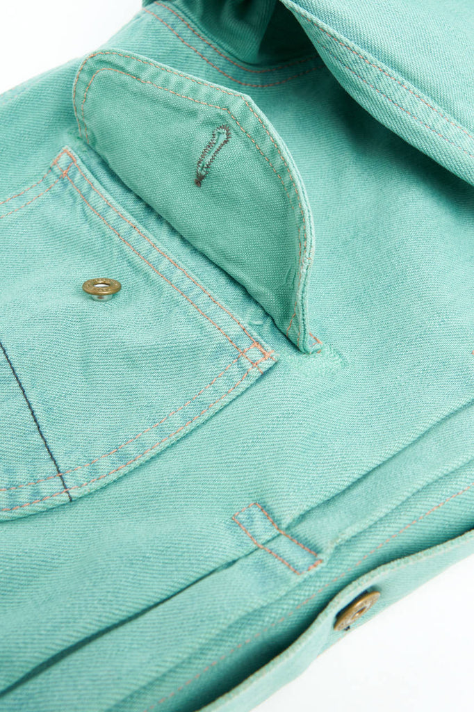 Scarti Lab Type 2 Jacket 703-ST820 Distressed Denim Green