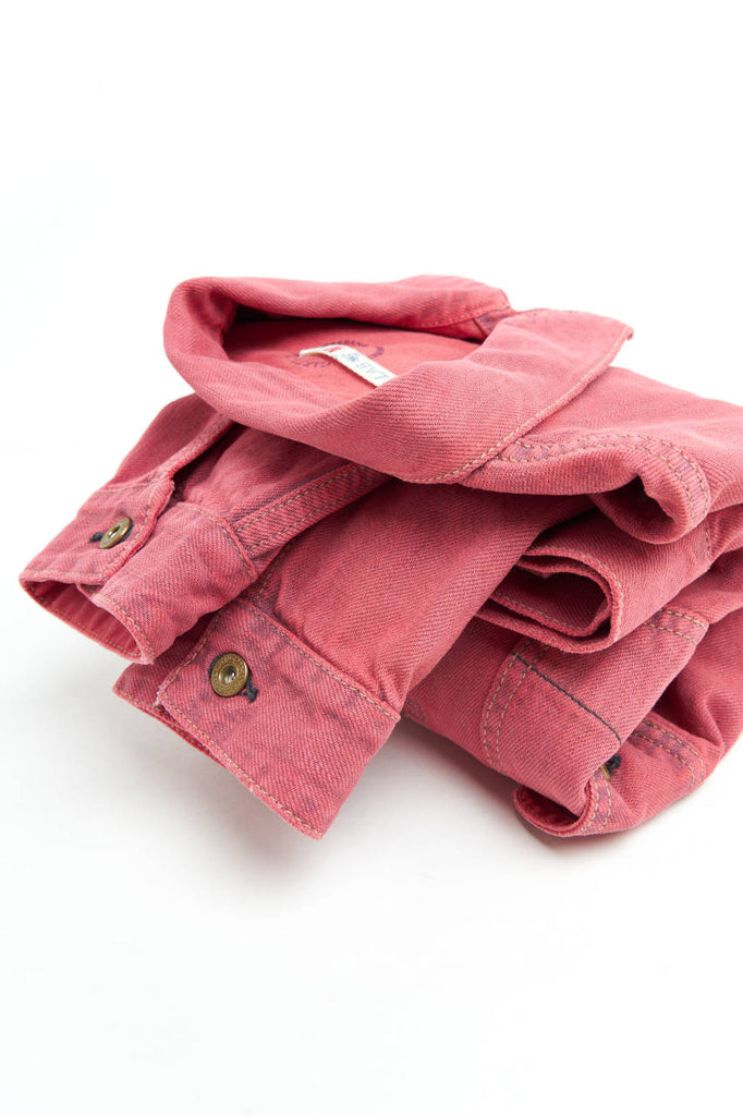 Scarti Lab Type 2 Jacket 703-ST820 Distressed Denim Red