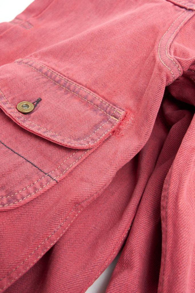 Scarti Lab Type 2 Jacket 703-ST820 Distressed Denim Red