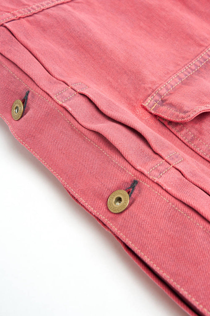 Scarti Lab Type 2 Jacket 703-ST820 Distressed Denim Red