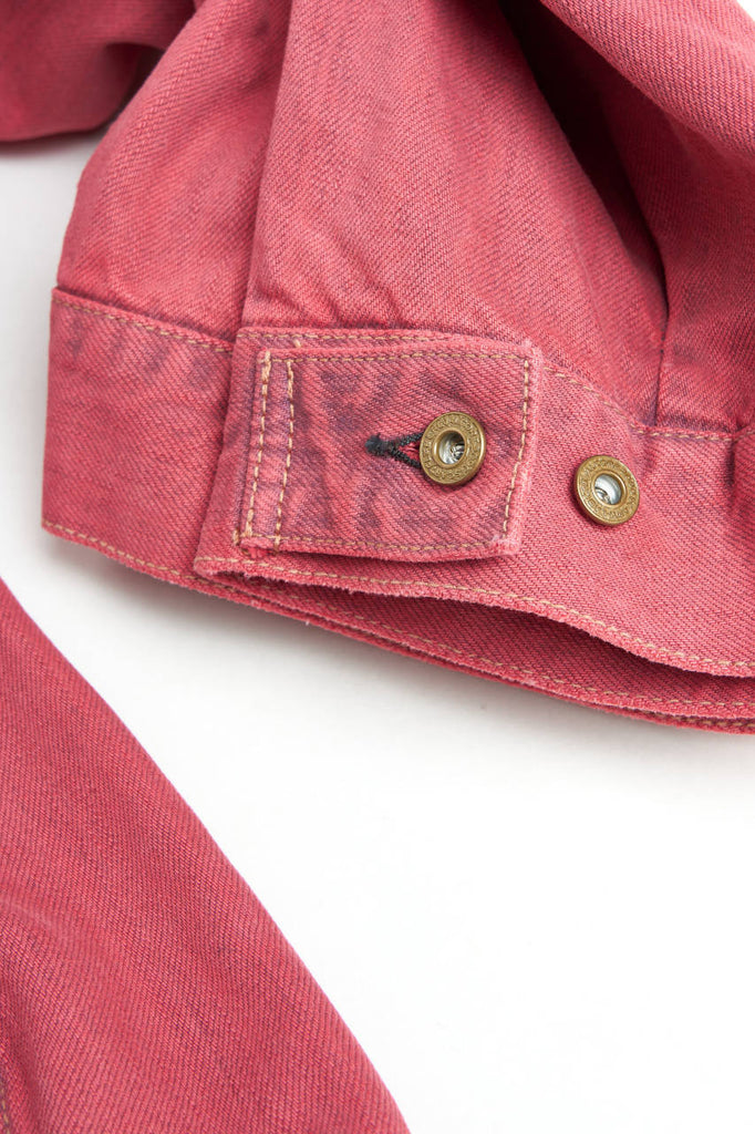 Scarti Lab Type 2 Jacket 703-ST820 Distressed Denim Red