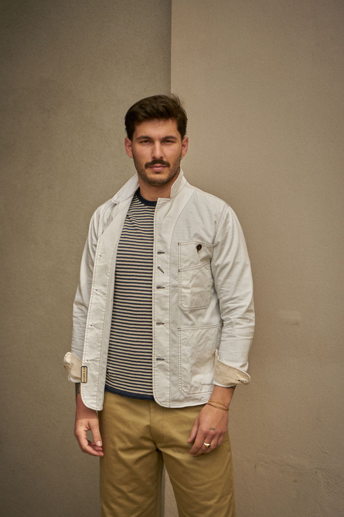 Scarti Lab Work Jacket 405-SG514 Twill White