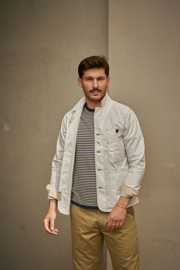 Scarti Lab Work Jacket 405-SG514 Twill White
