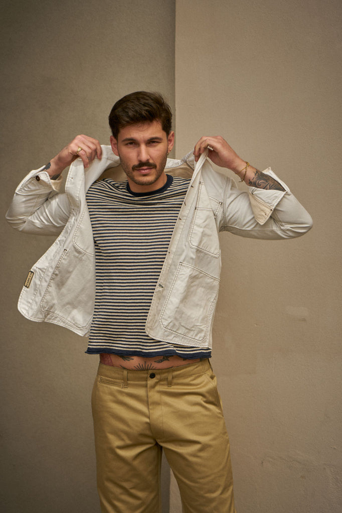 Scarti Lab Work Jacket 405-SG514 Twill White