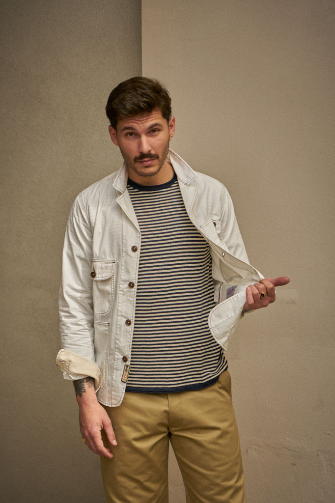 Scarti Lab Work Jacket 405-SG514 Twill White