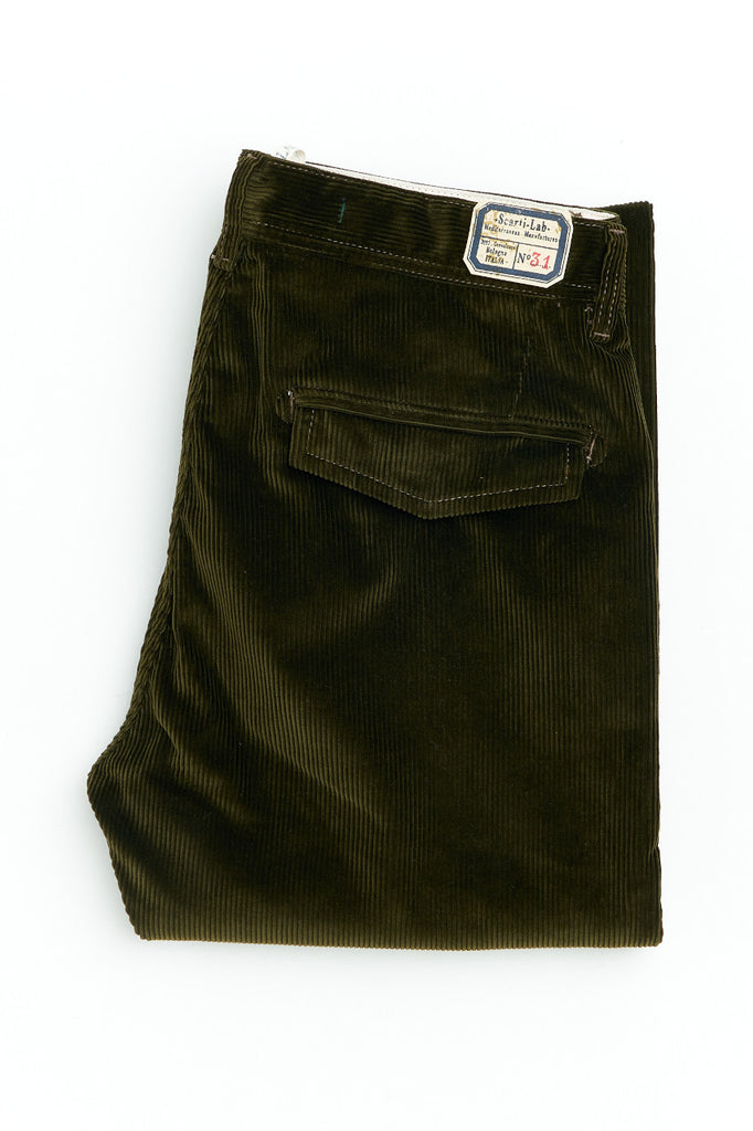 Scarti Lab Chinos 101-SN814 Corduroy Dark Olive