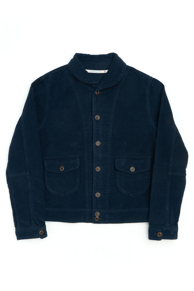 Scarti Lab Cossack Jacket 707-SN802 Moleskin Navy