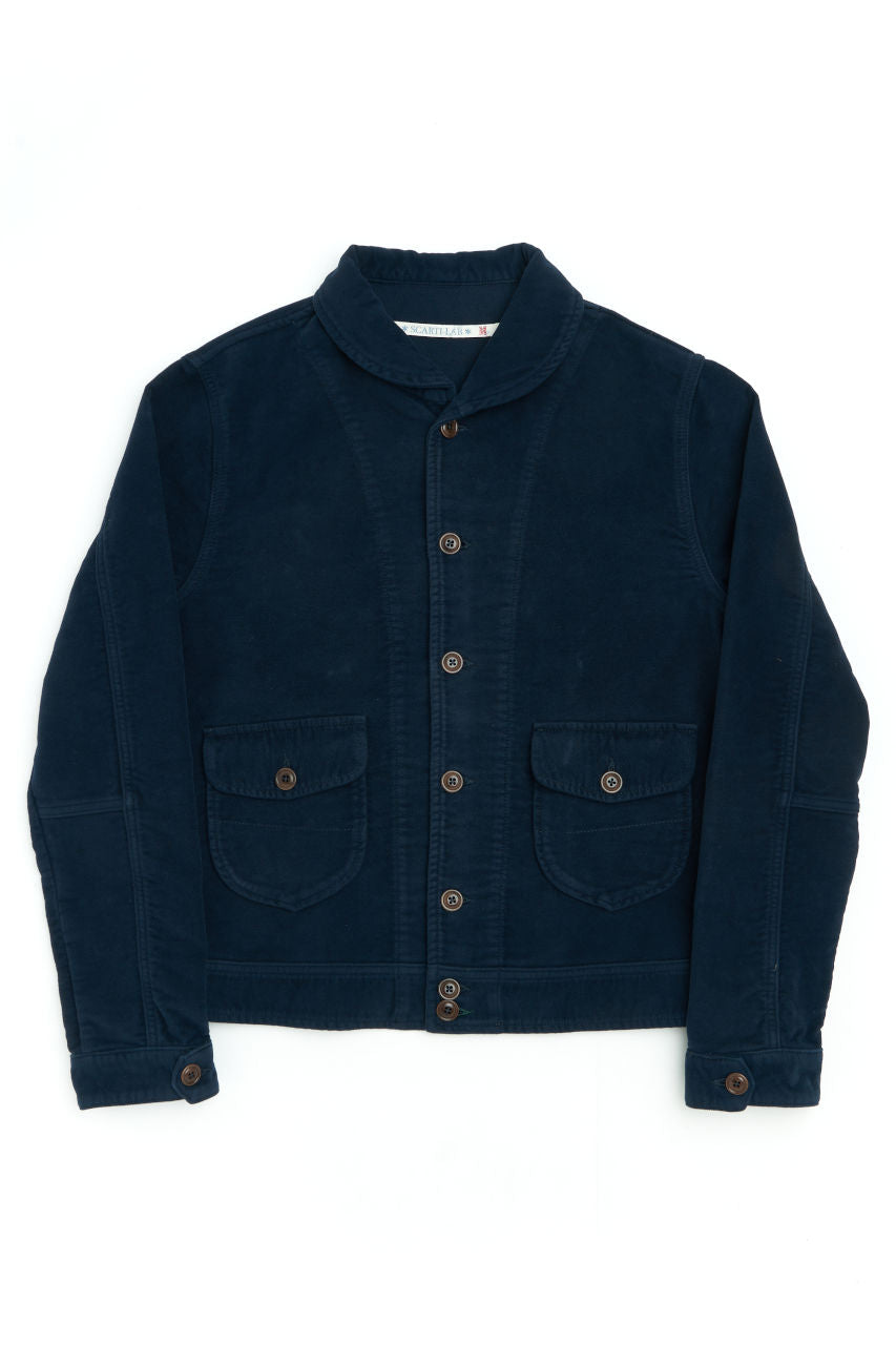 Scarti Lab Cossack Jacket 707-SN802 Moleskin Navy | SUNSETSTAR