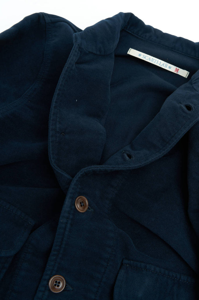Scarti Lab Cossack Jacket 707-SN802 Moleskin Navy