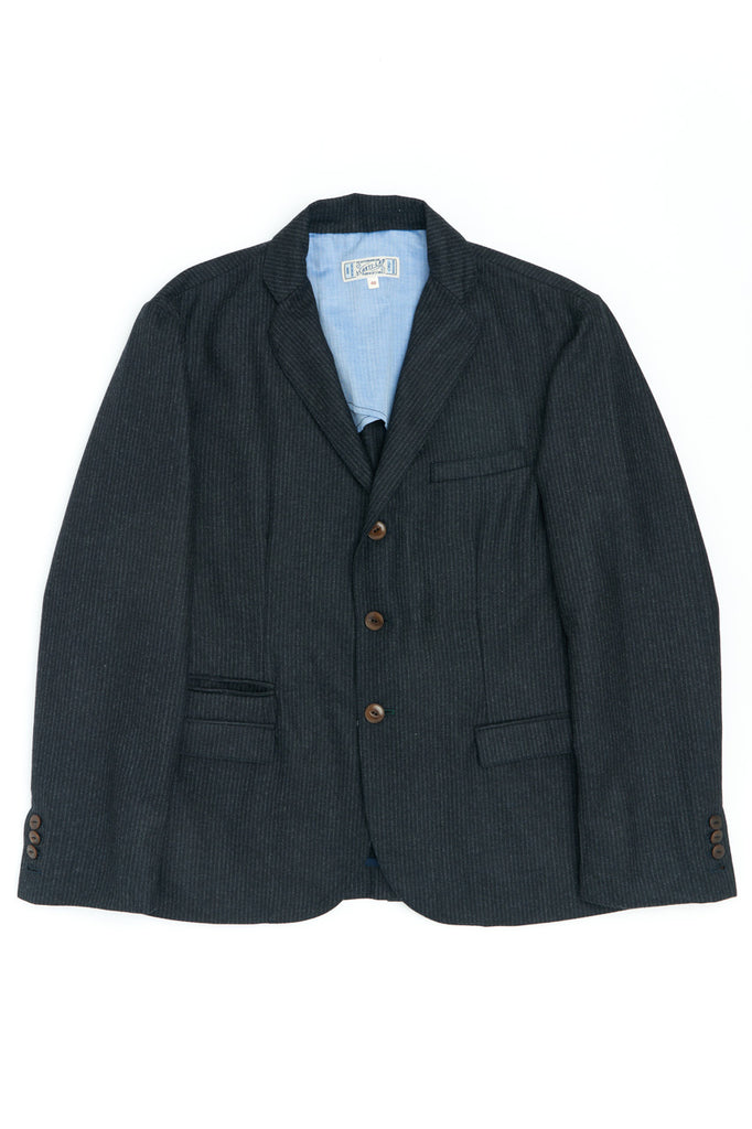 Scarti Lab Suit Jacket 710-SE462 Pinstripe Wool Smoke