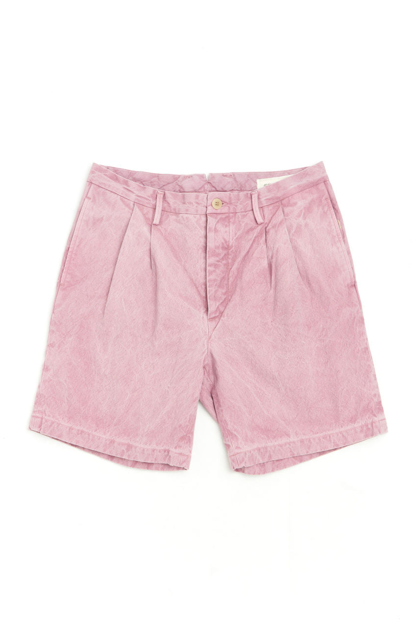 Seuvas 2-Tuck Shorts 10oz Canvas Sakura Dyed | SUNSETSTAR