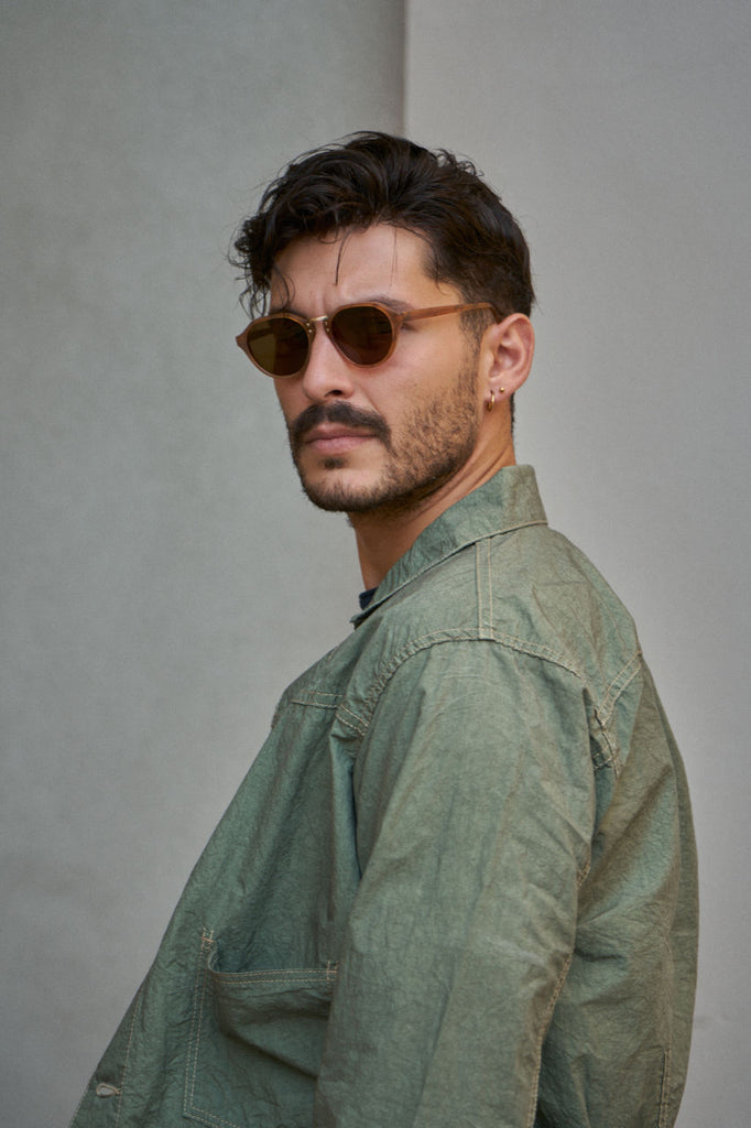 Seuvas Cotton/Linen Typewriter Light Trucker Jacket