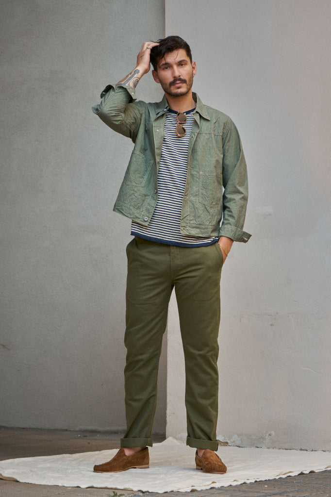 Seuvas Cotton/Linen Typewriter Light Trucker Jacket