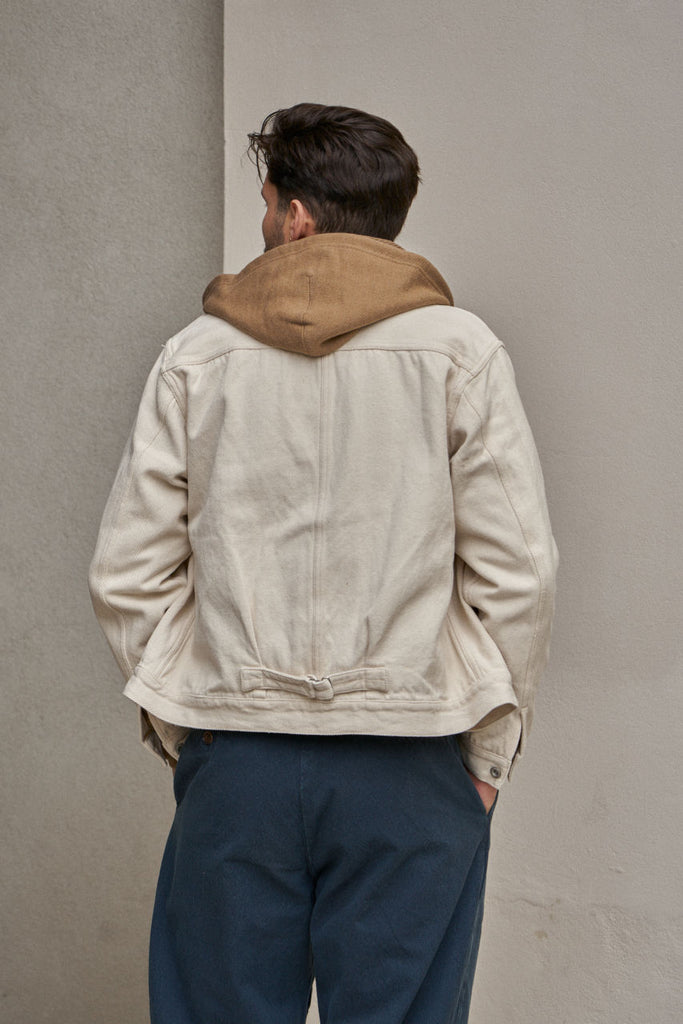 Seuvas Herringbone Trucker Jacket Natural