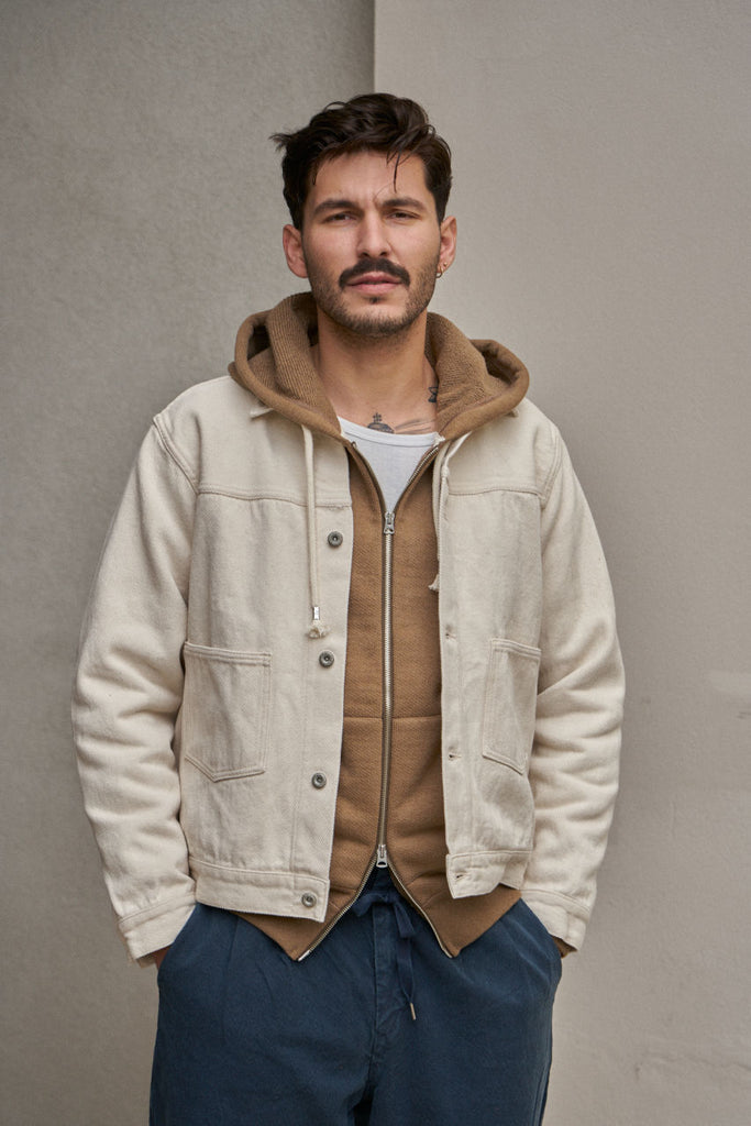 Seuvas Herringbone Trucker Jacket Natural