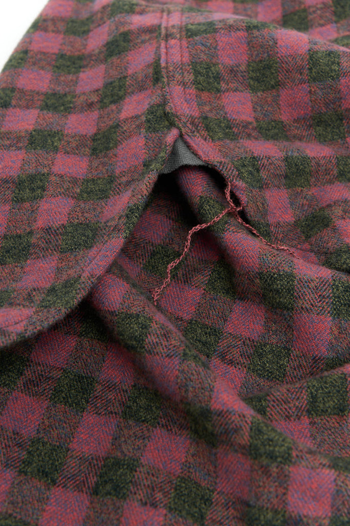 Seuvas Plaid Flannel Work Shirt Pink