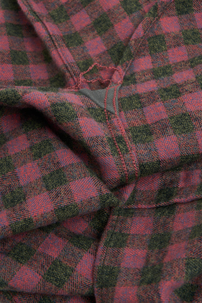 Seuvas Plaid Flannel Work Shirt Pink