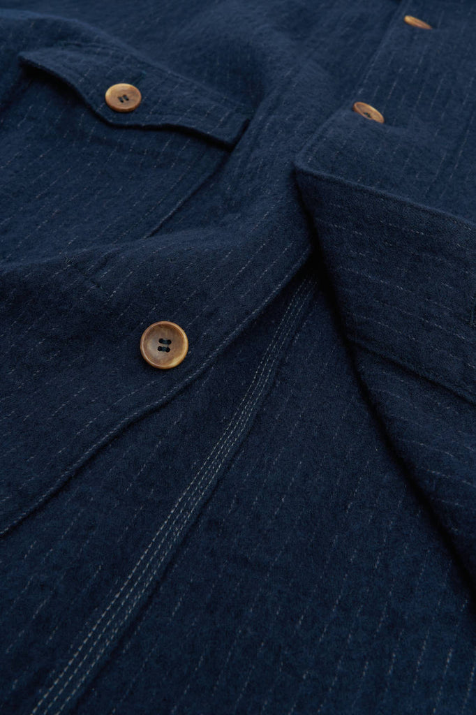 Seuvas Raglan Coverall Cotton/Wool Felted Twill Navy